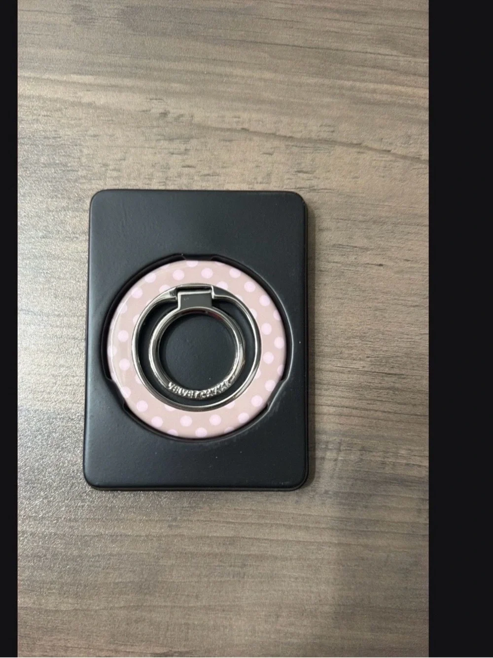 Velvet Caviar Pink Polka Dot Phone Case with Ring and Card Pocket